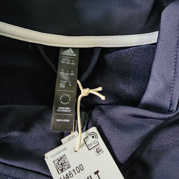 Adidas men's 3 strip dark blue track suit jacket size 4XLT - Picture 3 of 4